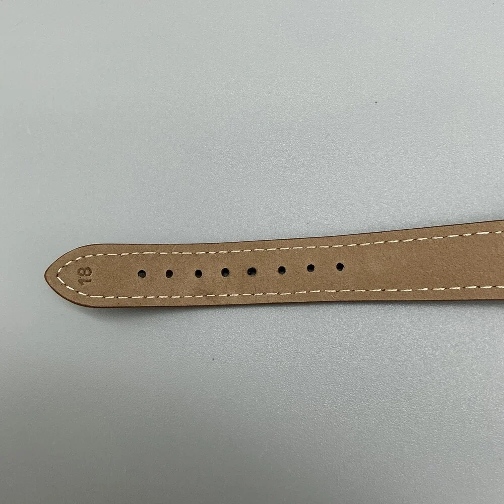 Starlink Womens Watch 38mm Gold Tone Heart Diamond Bezel Leather New Battery